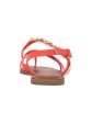 GBG LOS ANGELES Womens Coral Chain Strappy Resia Round Toe Buckle Thong Sandals Shoes M Supply