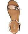 ALFANI Womens Beige Snake Print Ankle Strap Cherryll Round Toe Wedge Sandals Shoes M Fashion