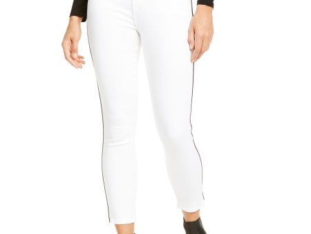 7 FOR ALL MANKIND Womens White Straight leg Jeans Online