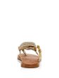 SEE BY CHLOE Womens Gold Metalic Braided Padded Nola Round Toe Buckle Thong Sandals Shoes Hot on Sale