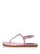 AQUA Womens Pink T-Strap Zen Round Toe Buckle Thong Sandals Shoes M Online now