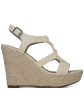 SUN STONE Womens Beige 1  Platform Woven Comfort Adjustable Cushioned Slip Resistant Esme Round Toe Wedge Buckle Slingback Sandal M Online Hot Sale