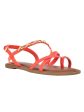 GBG LOS ANGELES Womens Coral Chain Strappy Resia Round Toe Buckle Thong Sandals Shoes M Supply