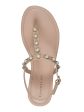 CHARTER CLUB Womens Pink Studded T-Strap Avita Round Toe Buckle Slingback Sandal M Hot on Sale