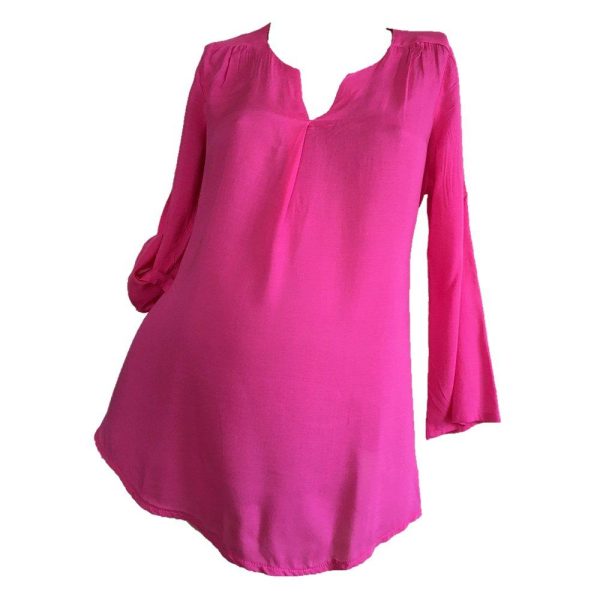 blusa silueta amplia fucsia 10 Online Hot Sale